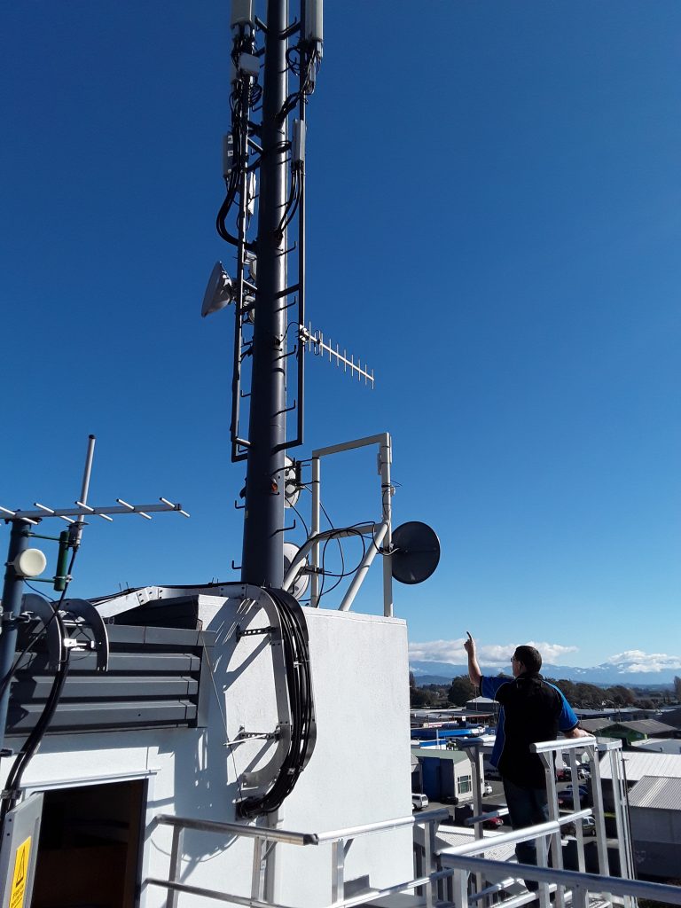 Atop the Network Tasman building in Richmond