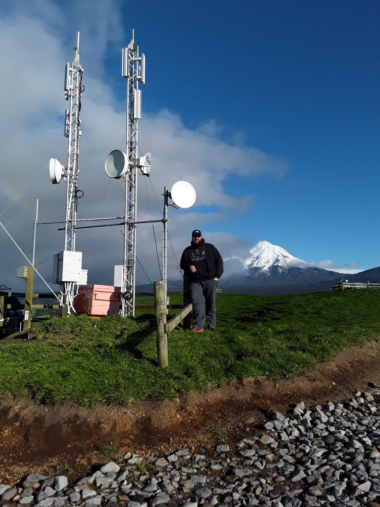 Matthew Harrison at the German Hill site which serves 180 Primo customers in western Taranaki